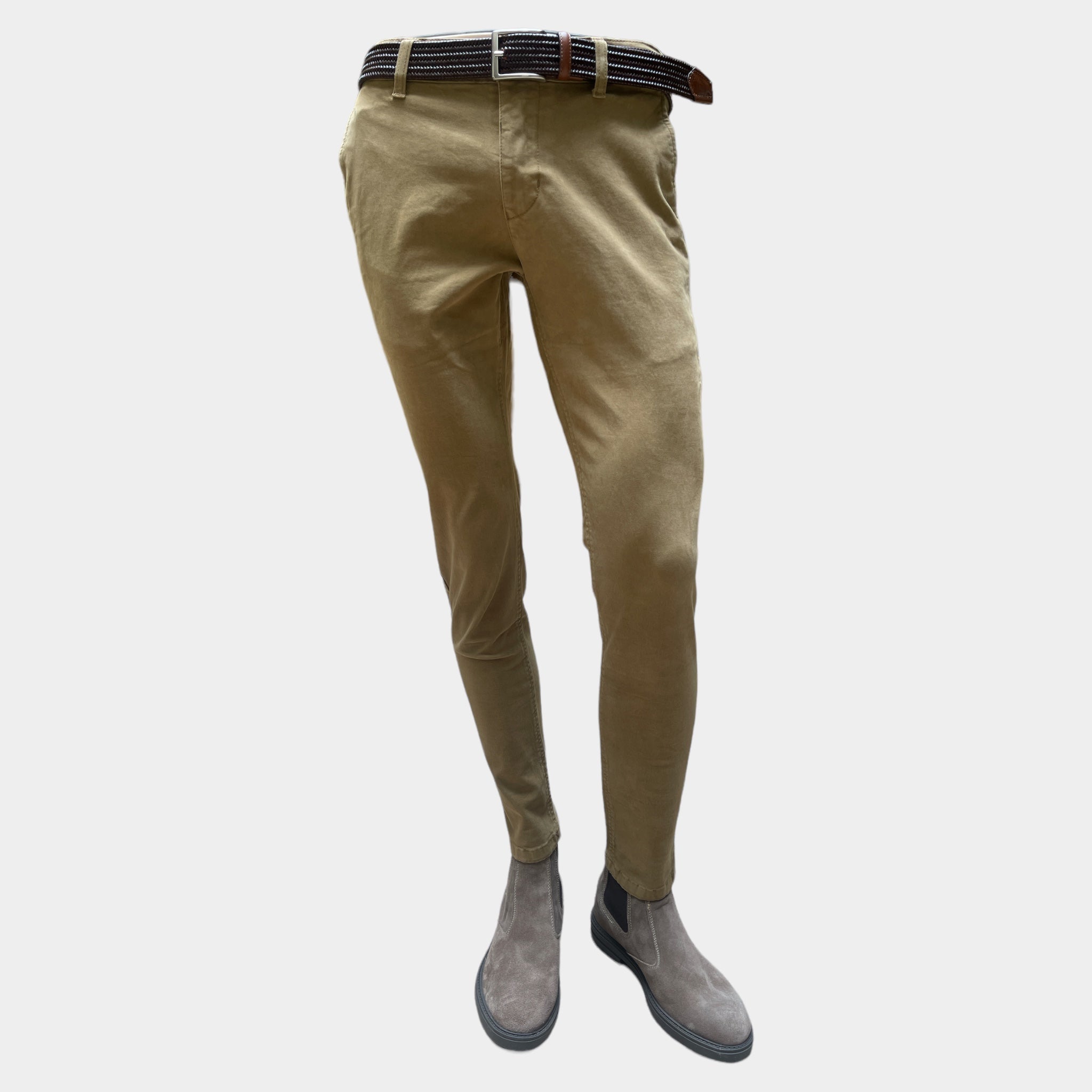 Pantalone Uomo Chinos Cotone Twill Unito