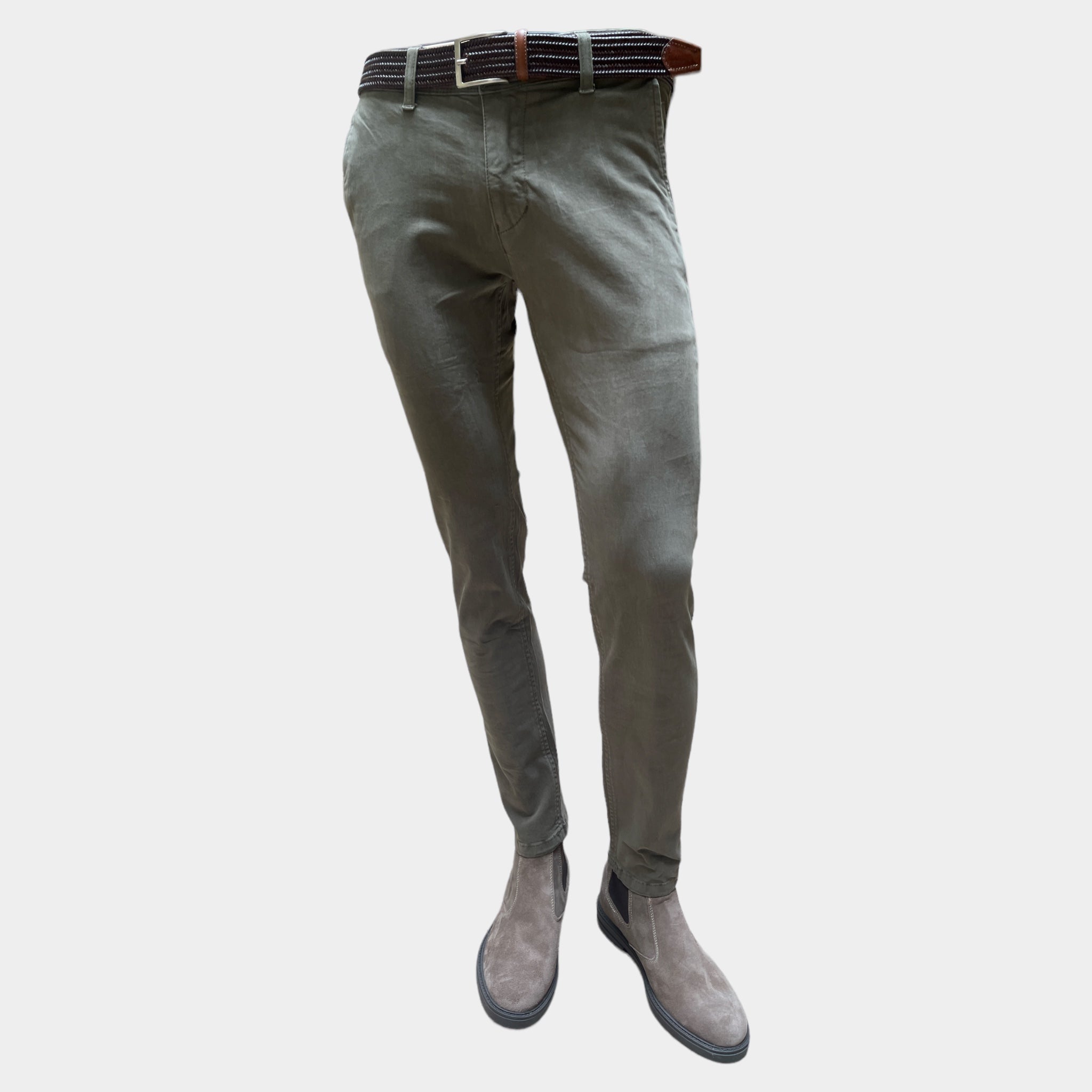 Pantalone Uomo Chinos Cotone Twill Unito